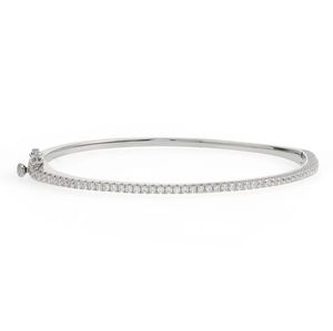 Nordstrom Silver Cubic Zirconia Bangle Bracelet